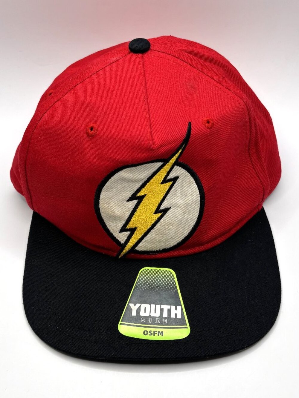 DC Comics Originals The Flash Snapback Hat Bolt Logo Red and Black Youth OSFM